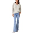 thumbnail image 2 of SUÉTER DE MUJER INSPIRE CHIC Cuello en V Tejido de Ganchillo Manga Larga Suéter Top XL Gris Beige, 2 of 6