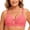 Watermelon Red, variant on Dpjklzsn Women's Ribbed Wireless Support Bra, Full Coverage
