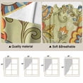 thumbnail image 5 of Gray Green Boho Floral Swag Valances for Windows, Kitchen Window Curtains Over Sink, Vintage Abstract Art Ethnic Flowers Window Treatment Curtains for Living Room/Bedroom 2 Panel Sets 36"x45", 5 of 8