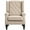 Beige, variant on GVN Large Lazy Arm Chair, Lounge Sofa Chair,Mid-Century Modern Accent Chair, High Wingback Chair with Retro Wood Legs for Living Room, Bedroom, Gray
