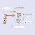 thumbnail image 2 of IGI Certified 2 Carat Cushion Shape Lab Grown Diamond Earrings | 18K Rose Gold | Sparkling Cascades Dangling Lab Diamond Earrings | Prong Setting | FG-VS1-VS2 Quality Friendly Diamonds, 2 of 5