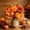 A, variant on Orangide Fall Artificial Pumpkin Bouquet with Mini Pumpkin Sunflower Dahlias Maple Leaf Fabric Blooms Tabletop Harvest Centerpiece for Home Shelf Decoration