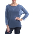 thumbnail image 5 of DPOIS Women's Casual Long Sleeve Mesh Blouse Performance Shirts Top, 5 of 6