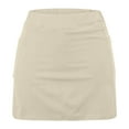 thumbnail image 5 of RYRJJ Tennis Skorts Skirts for Women Golf Athletic Activewear Skorts Mini Summer Workout Running Short with Pockets(Beige,M), 5 of 6