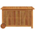 thumbnail image 6 of vidaXL Outdoor Wooden Deck Box, Water-Resistant with Wheels, 6 of 36