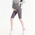 thumbnail image 2 of WMTBSRSW Women's Maternity Shorts Pregnancy Underwear Shhort Leggings Over The Belly Seamless & Supportive Over Bump Purple Medium, 2 of 6