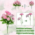 thumbnail image 5 of Artificial Cemetery Flowers, Set of Artificial Carnation Bouquet Grave Memorial Flowers with Vase for Cemetery Headstones Decoration (Carnation, Pink), 5 of 5