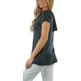 thumbnail image 4 of ToBeInStyle Women's Hooded Short Sleeve Knit Top, 4 of 7