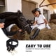 thumbnail image 4 of 2 correas elásticas ajustables para las piernas de la manta del caballo con broches giratorios dobles correas elásticas del vientre del reemplazo para las mantas del caballo negro, 4 of 8