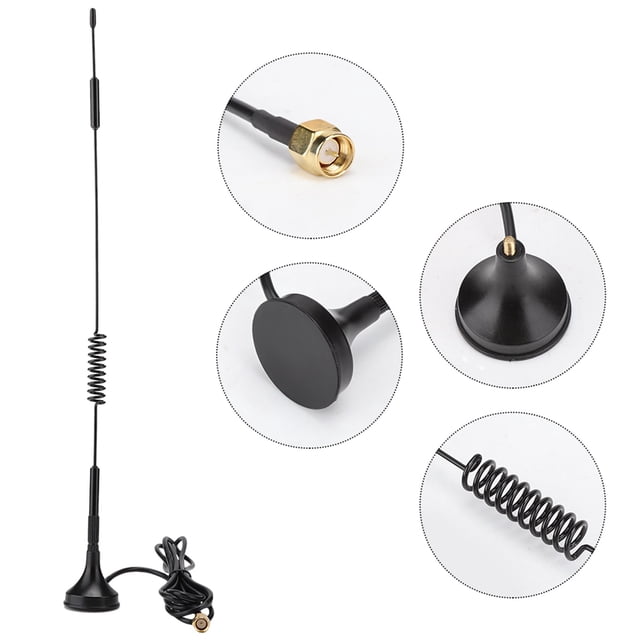 Antena De 31 Cm De Alta Ganancia De 433 MHz, 10 DBi, SMA Macho Para Módulo De 433 MHz, Antena De Succión Magnética Con Cable De Cobre Puro 174 Y Fuerte Estabilidad De Señal
