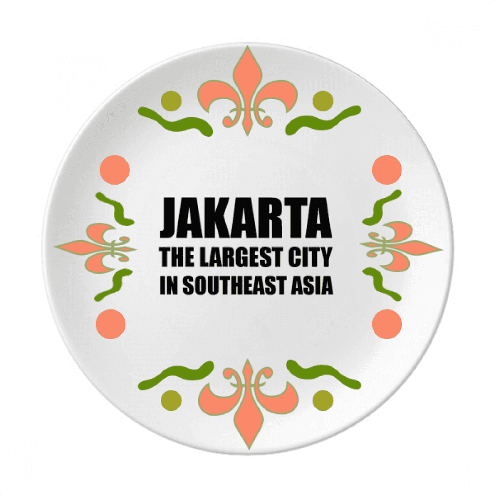 Jakarta Largest City Southeast Asia Flower Ceramics Plate Tableware