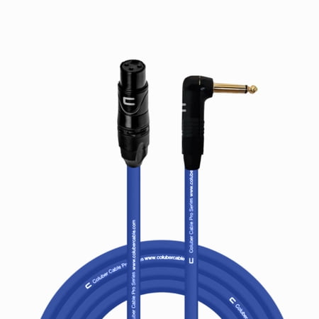 Coluber Cable Unbalanced XLR Cable Female to Right Angle 1/4" TS Connector