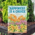 thumbnail image 3 of America Forever Happiness is a Choice Garden Flag 12.5 x 18 inch Floral Inspirational Motivational Quote Positive Vibes Spring Summer Double Sided Outdoor Yard Decorative Flag, 3 of 5