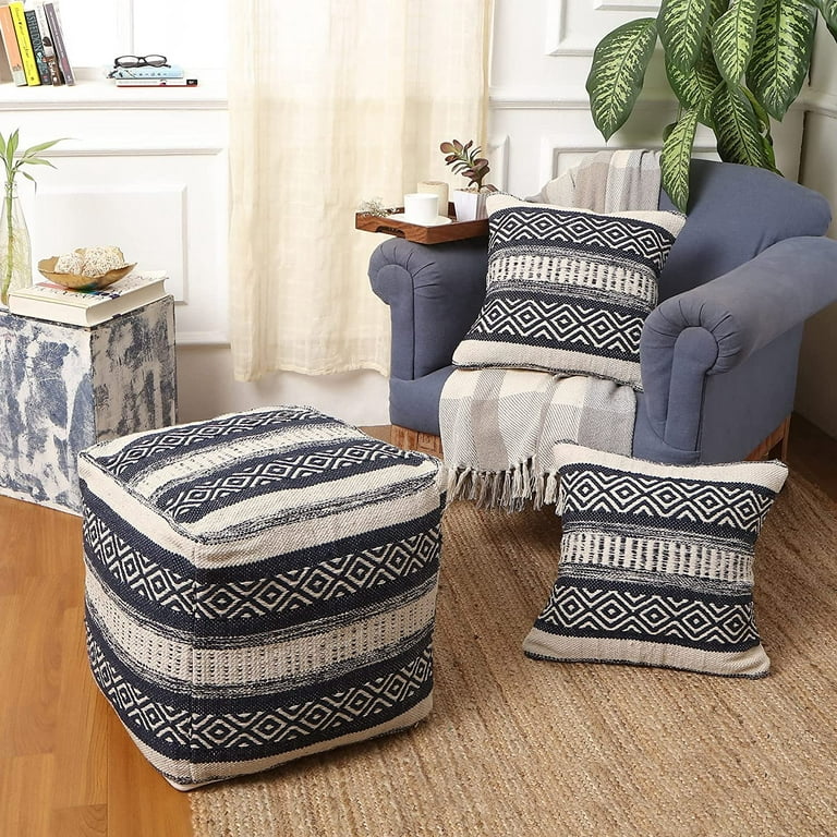 REDEARTH Printed Throw Pillow Cushion Covers-Woven Decorative Farmhouse Cases Set for Couch, Sofa, Bed, Farmhouse, Chair, Dining, Patio, Outdoor, Car;
