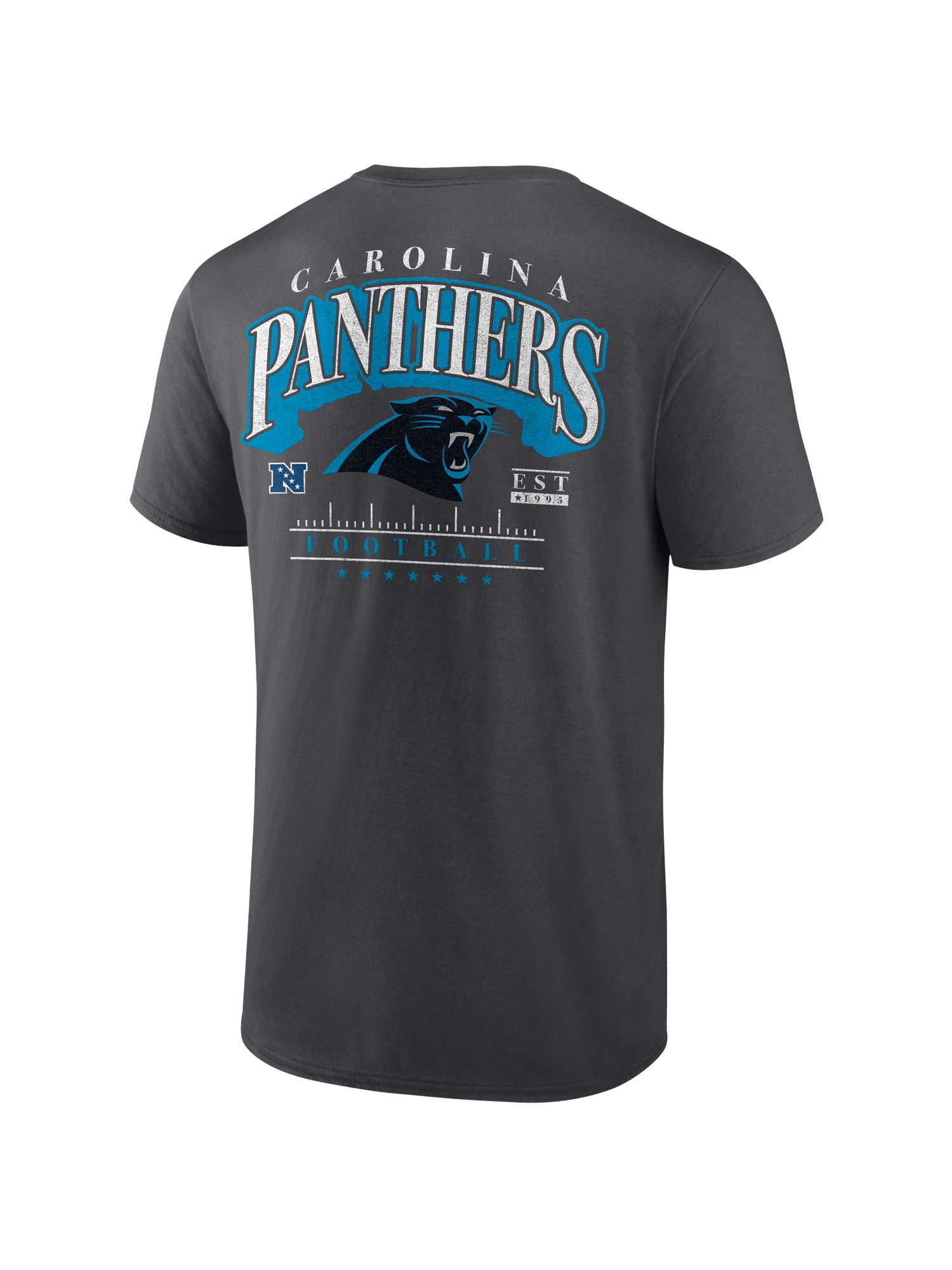 NFL Carolina Panthers Men's Cotton Faded Black Short Sleeve T-Shirt