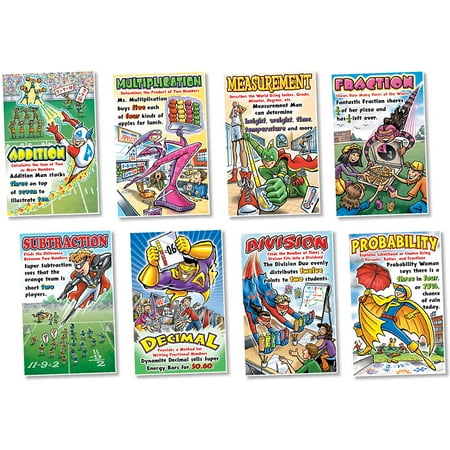 UPC: 0875188001244 | North Star Teacher Resource NST3026 Math Superheroes Bulletin Board Set