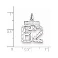 thumbnail image 2 of White Sterling Silver Charm Pendant 62 Diamond-Cut 20 mm 14, 2 of 2