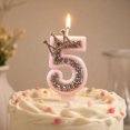 thumbnail image 5 of Btomtd Birthday Crown Number Candle 3 Inch Cake Topper Candles for Milestone Party Supplies Celebration Table Decor, 5, 5 of 7