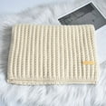thumbnail image 7 of Yuanlong Winter Scarves Merry Christmas Solid Long Ribbed Knitted Scarf Holiday Thermal Neckwear Comfy Neck Gaiter Beige, 7 of 7