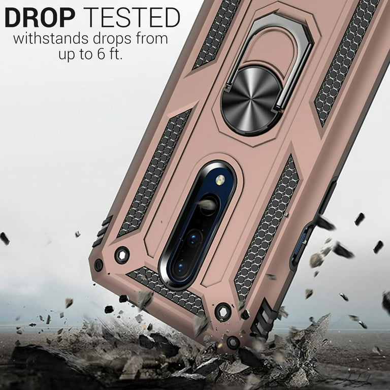OnePlus 7 Pro Case with Magnetic Car Mount Compatible Ring Holder Kickstand Phone Cover - Resistor Series - Walmart.com