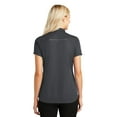 thumbnail image 2 of Port Authority Ladies Pinpoint Mesh Zip Polo-XS (Battleship Grey), 2 of 6