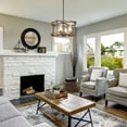 thumbnail image 5 of LNC 4-Light Farmhouse Chandelier with Seeded Glass LED Kitchen Island Light, 5 of 11