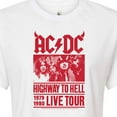 thumbnail image 3 of ACDC - Highway To Hell Poster - Juniors Cropped Cotton Blend T-Shirt, 3 of 5