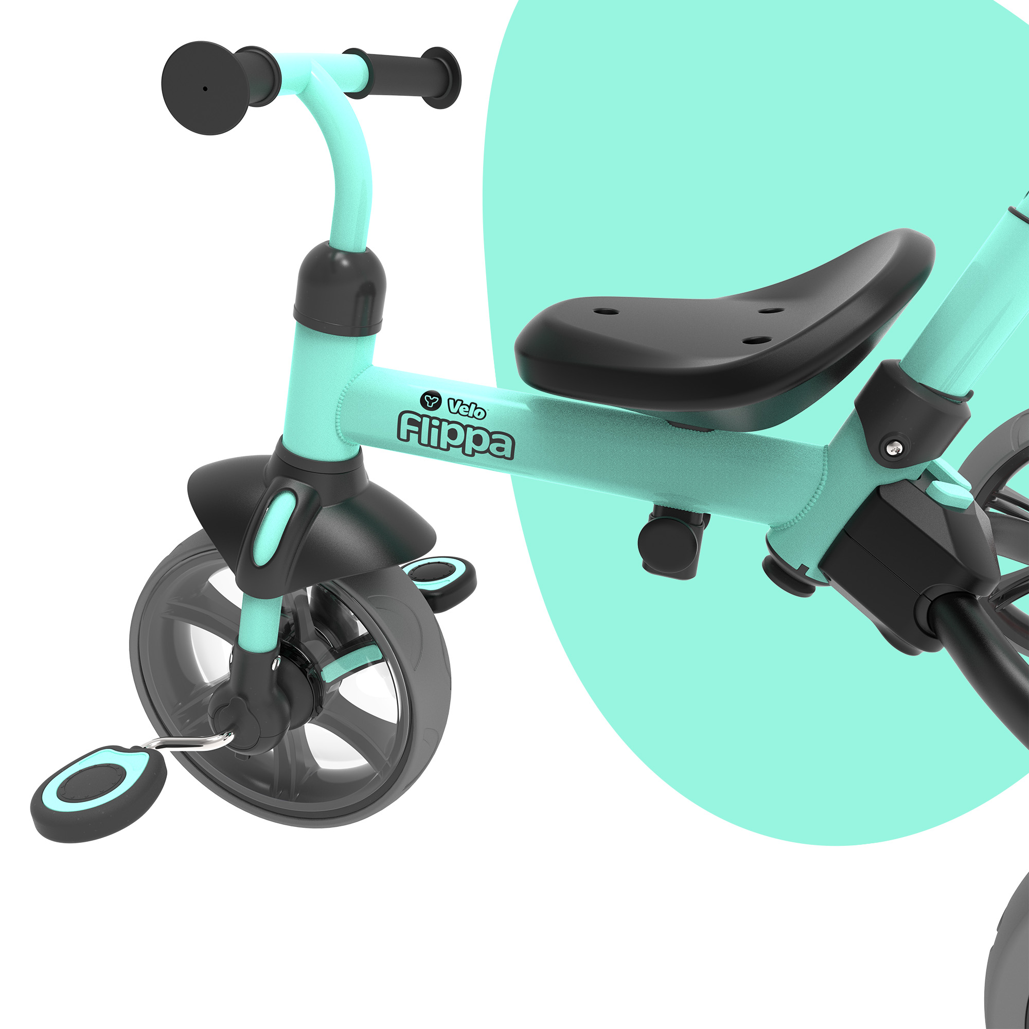 Yvolution Y Velo Flippa Green 4-in-1 Toddler Trike to Balance Bike ...