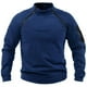 thumbnail image 4 of Gran oferta 2023 Sudadera con capucha de cuello alto para hombre Otoño Invierno Polar cálido Color sólido Al aire libre Transpirable Táctico Hombres Gimnasio Deporte Tops, 4 of 4