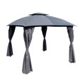 thumbnail image 5 of Glavbiku 10 Ft Patio Gazebo Tent with Curtains,Heavy-Duty Gazebo Tent Outdoor Gazebo Canopy,Gray, 5 of 13