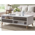 thumbnail image 2 of Allora Contemporary Engineered Wood 2-Drawers Coffee Table in White/Dark Gray, 2 of 3
