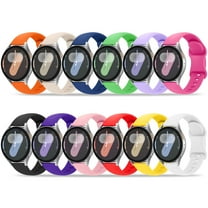 12 Pack Bands Compatible with Samsung Galaxy Watch 7 6 5 4 40mm 44mm/6 4 Classic 43mm 47mm 42mm 46mm/5 Pro 45mm/Active 2 Band, 20mm Soft Silicone Sport Replacement Strap for Women Men