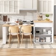thumbnail image 2 of taoruifang Kitchen Island with Casters, Extendable Dining Table with Led Lighting, Kitchen Table with Power Strips, Buffet Table, or Bar Table for The Kitchen and Dining Room (Creamy White + Natural), 2 of 26
