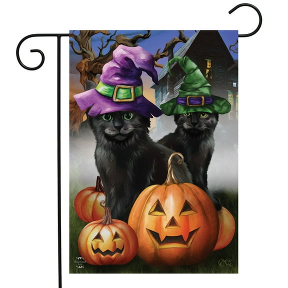 Briarwood Lane Spooky Kittens Halloween Garden Flag