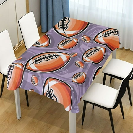 

Ryvnso Football Balls Rectangle Table Cloth Tablecover Dinning Tablecloth 60 x90