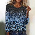 thumbnail image 1 of ICHUANYI Liquidación Moda Mujer Impreso Camiseta Suelta Manga Larga Blusa Cuello Redondo Casual Tops ICHUANYI WER202308174602, 1 of 5