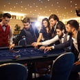 thumbnail image 4 of Gymax 8 Player Foldable Poker Table Portable Folding Texas Holdem Table w/Padded Rail Blue, 4 of 10