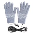 thumbnail image 2 of Guantes térmicos con calefacción por USB y dedos táctiles para juegos, esquí y portátiles. gris, 2 of 9