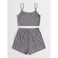 thumbnail image 2 of Conjunto de pijama de 2 piezas sin mangas y pantalones cortos para mujer Gris profundo CH Gris profundo CH Xishao ropa, 2 of 2