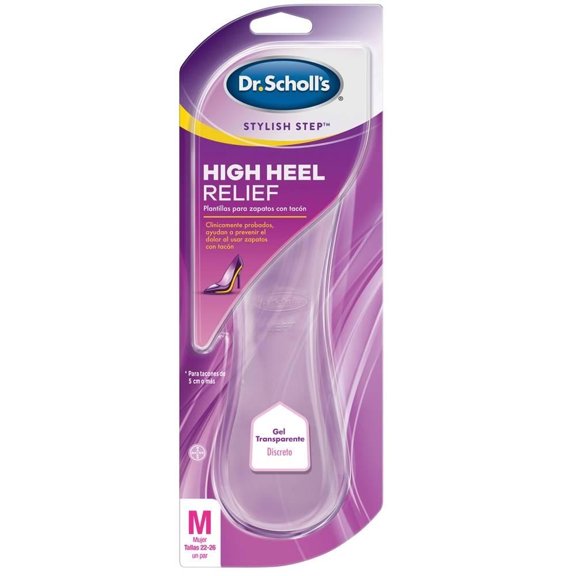 Plantillas Dr. Scholl's para zapatos con tacón talla 22-26 de gel 1 par