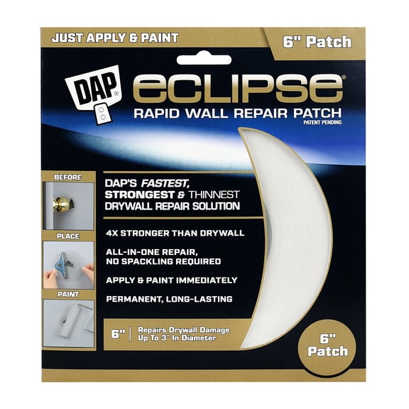 DAP 7079809165 Eclipse Rapid Wall Repair Patch, 6-In. - Quantity 1