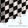 thumbnail image 6 of Black and White Checkered Pattern Shower Curtain 72"x72" ,Bathroom Decorative Shower Curtains Set with 12 Hooks,Modern Waterproof Washable Shower Curtain, 6 of 6