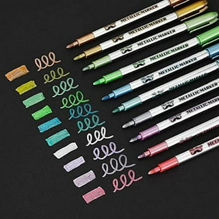 White Paint Pen Acrylic Marker: 8 Pack 0.7mm White Paint Marker for Metal  Art Wood Black Paper Plastic Ceramic Metallic Rock Painting Drawing Extra  Fine Point Ideal for Artist & Students