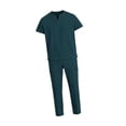 thumbnail image 4 of Conjunto de uniforme médico moderno con pantalón suave con cordón ajustable para peluquería canina, spa y salón de belleza. XXL, 4 of 8