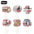 thumbnail image 2 of Decoración para magdalenas LECAKTO con forma de calavera gótica con forma de rosa, 18 piezas, Hallow, 2 of 6