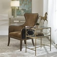 thumbnail image 5 of Bowery Hill Contemporary Metal/Tempered Glass Side Table in Gold, 5 of 7