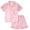 Pink, variant on Tiijoy Big Girls Pajamas Striped Short Sleeve Shirt Ruffle Shorts Set, Sizes 9-10