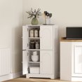 thumbnail image 2 of HOMCOM Armoire de Garde-Manger de Cuisine 43 Pouces, Armoire de Rangement Moderne à 4 Niveaux, Blanc, 2 of 10