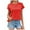 RD1, variant on XUELUO Boho Tops For Women Summer Solid Color Round Neck Short Sleeve Loose Fit Casual Elegant Shirts For Women Tee Shirts StreetwearL