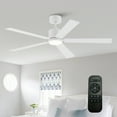 thumbnail image 6 of 52" Modern White 	Reversible DC Motor Ceiling Fan with Light and Remote for Bedroom and Dining Room, 6 of 9